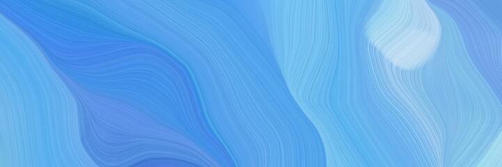 beautiful elegant graphic with corn flower blue, light blue and sky blue color. abstract waves design