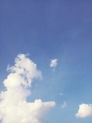 Natural wallpaper of white clouds in the sky. Abstract background.