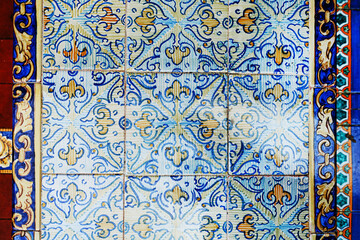 Great for textures Andalusia style wall Azulejos tiles background