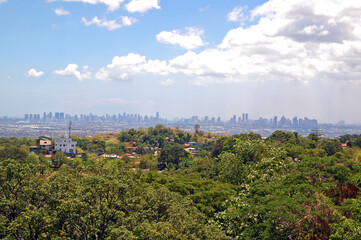 City overview of Metro Manila at daytime in Antipolo, Rizal, Philippines