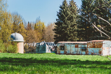 Abandoned premises of the research center. Astronomical Observatory of the Academy of Sciences