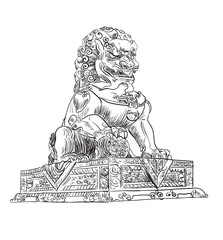 China landmark lion