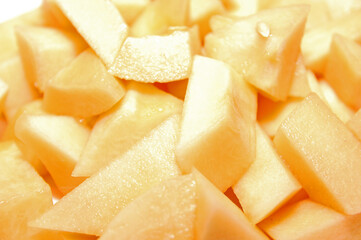 Juicy melon fruit slice