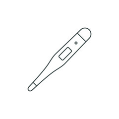 Digital medical thermometer for body check temperature. Electronic thermometer for health equipment, fever measuring. icon, temperature. Vector illustration. Design on white background. EPS10