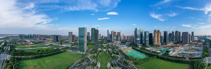 Naklejka na ściany i meble city skyline in hangzhou china