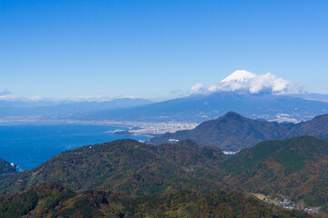 Fototapeta na wymiar 静岡県伊豆パノラマパークからの富士山