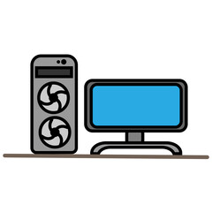 computer icon, pc icon illustration