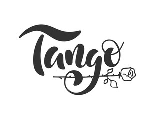 Tango vector text, hand drawn lettering