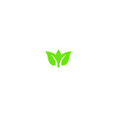 green plant isolated on white background vector illustration of a leaf green leaf icon Green leaf ecology nature element vector icon
