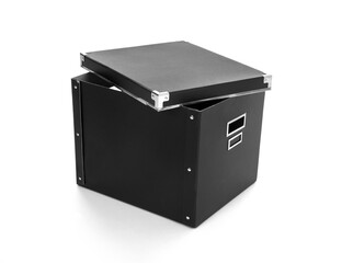 office box for papers on white background