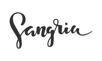 Sangria vector hand drawn lettering