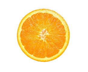 Orange slice isolated on white background. Fresh fruit. clipping  path.