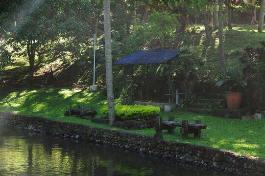 Fish pond at CCF Mount Makiling Recreation Center in Santo Tomas, Batangas, Philippines