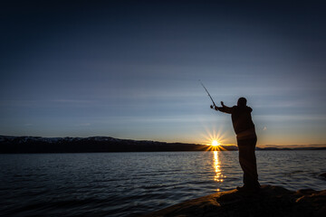 sunset fishing