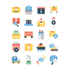 
International Freight Flat Vectors Pack 

