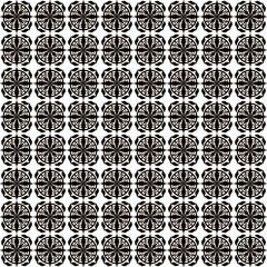 set of black and white floral patterns