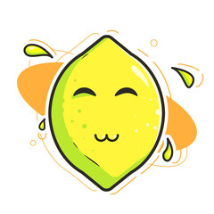 Lemon cartoon logo design template