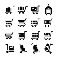 Shopping Cart Glyph Icons Pack 