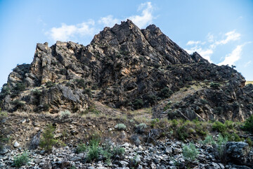 Mountain Peak along River