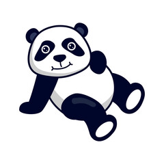 panda bear logo isolated on white background. vector illustration