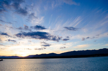 Sunset over Lake Pukaki