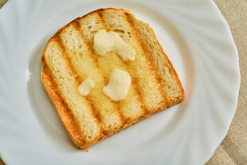 Toast with melting butter