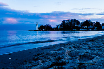 Obraz premium Sunset on the beach at Bellevue Beach (Copenhagen)