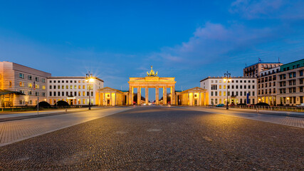 Fototapeta na wymiar Berlin Brandenburg Gate night view