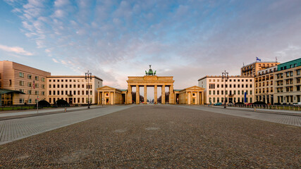 Fototapeta na wymiar Berlin Brandenburg Gate sunrise view