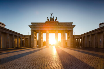 Obraz premium Berlin Brandenburg Gate sunset view
