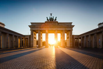 Berlin Brandenburg Gate sunset view