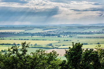 Landscape with fields from Oponice castle, Slovakia