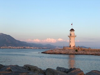 Turkey. Turkish Culture. Sights and nature of Turkey. Sea. The sun. Palms. Beach. Hotel.