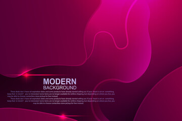 Dark pink composition with a gradient, abstract oval shapes and curved light stripes