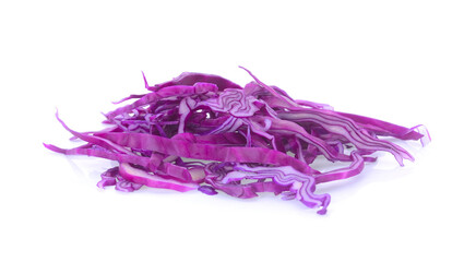 Purple cabbage isolated on white background