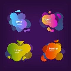Vector illustration of a liquid form for design.Vector illustration