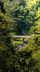 BRIDGE IN BETWEEN HILL WITH MOUNTAIN MURIA VIEW, TEMPUR, JEPARA, CENTRAL JAVA