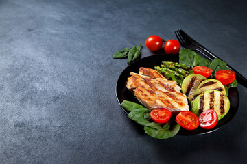 grilled chicken with vegetables