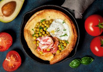 breakfast with savory dutch baby