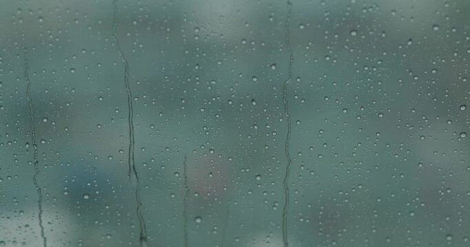 Rain on the glass window