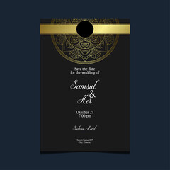 Mandala template with elegant, classic elements. Great for invitation, flyer, menu, brochure, background Premium Vector