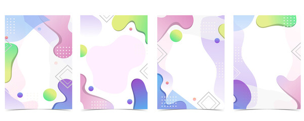 Pink,blue,green,orange geometric abstract digital background with dynamic shape