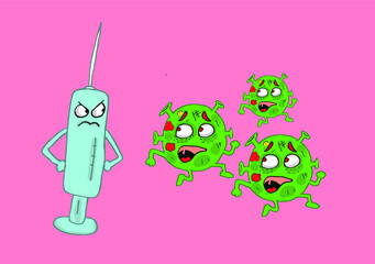 vaccine against diseases. vector illustration