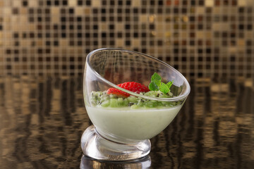apple panna cotta - for menu 