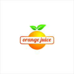 GRAPHIC LOGO VECTOR ILLUSTRATION ORANGE JUICE FRESH