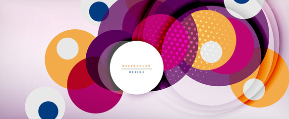 Trendy simple circle abstract background, dynamic motion concept. Vector Illustration For Wallpaper, Banner, Background, Card, Book Illustration, landing page