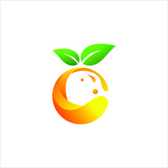 GRAPHIC LOGO VECTOR ILLUSTRATION ORANGE JUICE FRESH