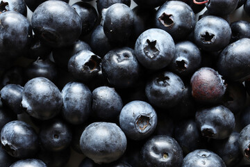 Macro photography of blueberries for food background
