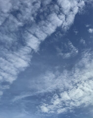 Obraz premium Cloudy Blue Sky Windy Day Background