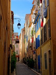 Fototapeta na wymiar Europe, France, Provence Alpes Cote d´Azur region, Bouches du Rhone department, coastal town of Marseille, alley in the old town